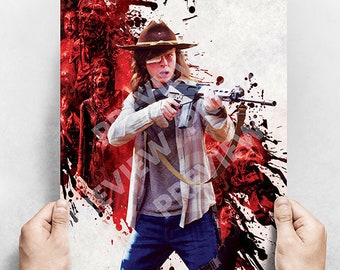 The Walking Dead  - Carl Grimes With Eye Patch - Chandler Riggs Poster