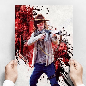 The Walking Dead - Carl Grimes con parche en el ojo - Póster de Chandler Riggs