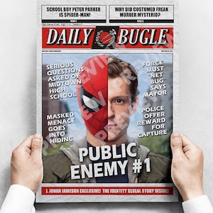 Spider-Man - The Daily Bugle &#39;Public Enemy # 1 - A3 Poster