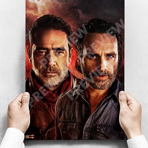 The Walking Dead - Negan & Rick - A3 Poster Print