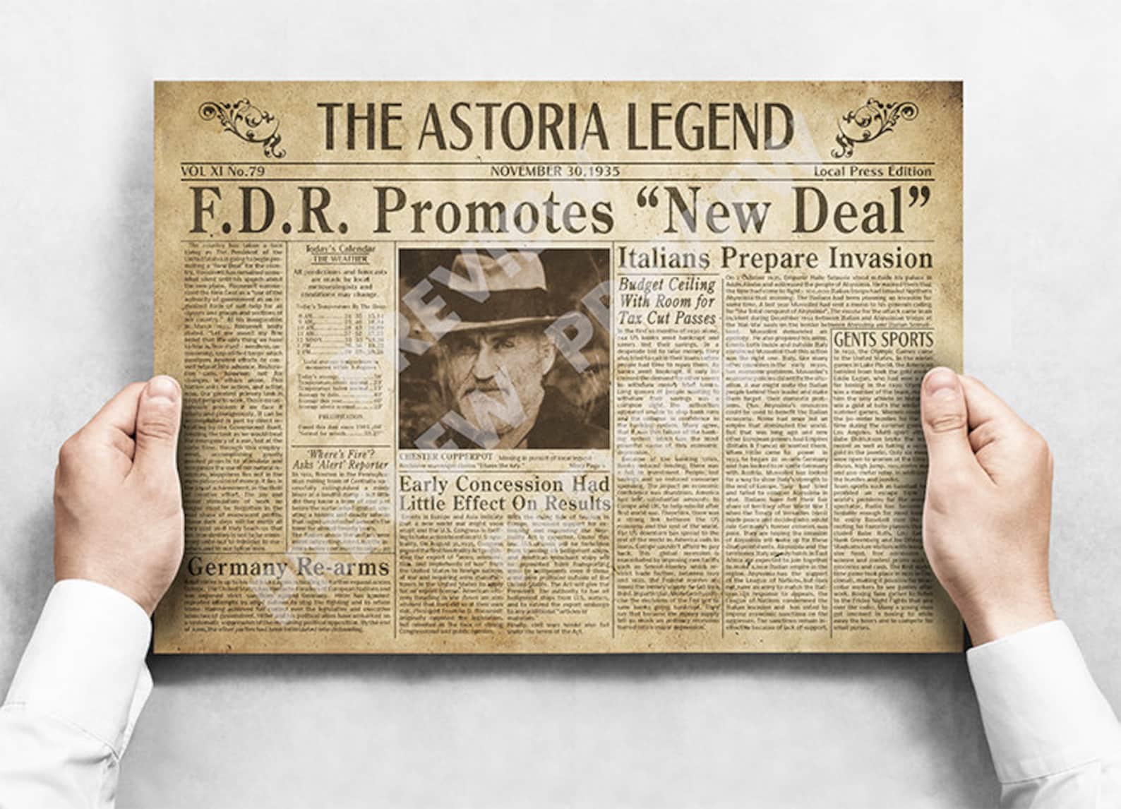 The Goonies Astoria Legend Newspaper Etsy