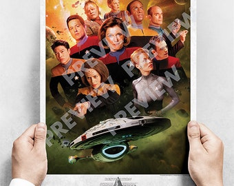 Star Trek Voyager - Montage Poster Print CBS LICENSED
