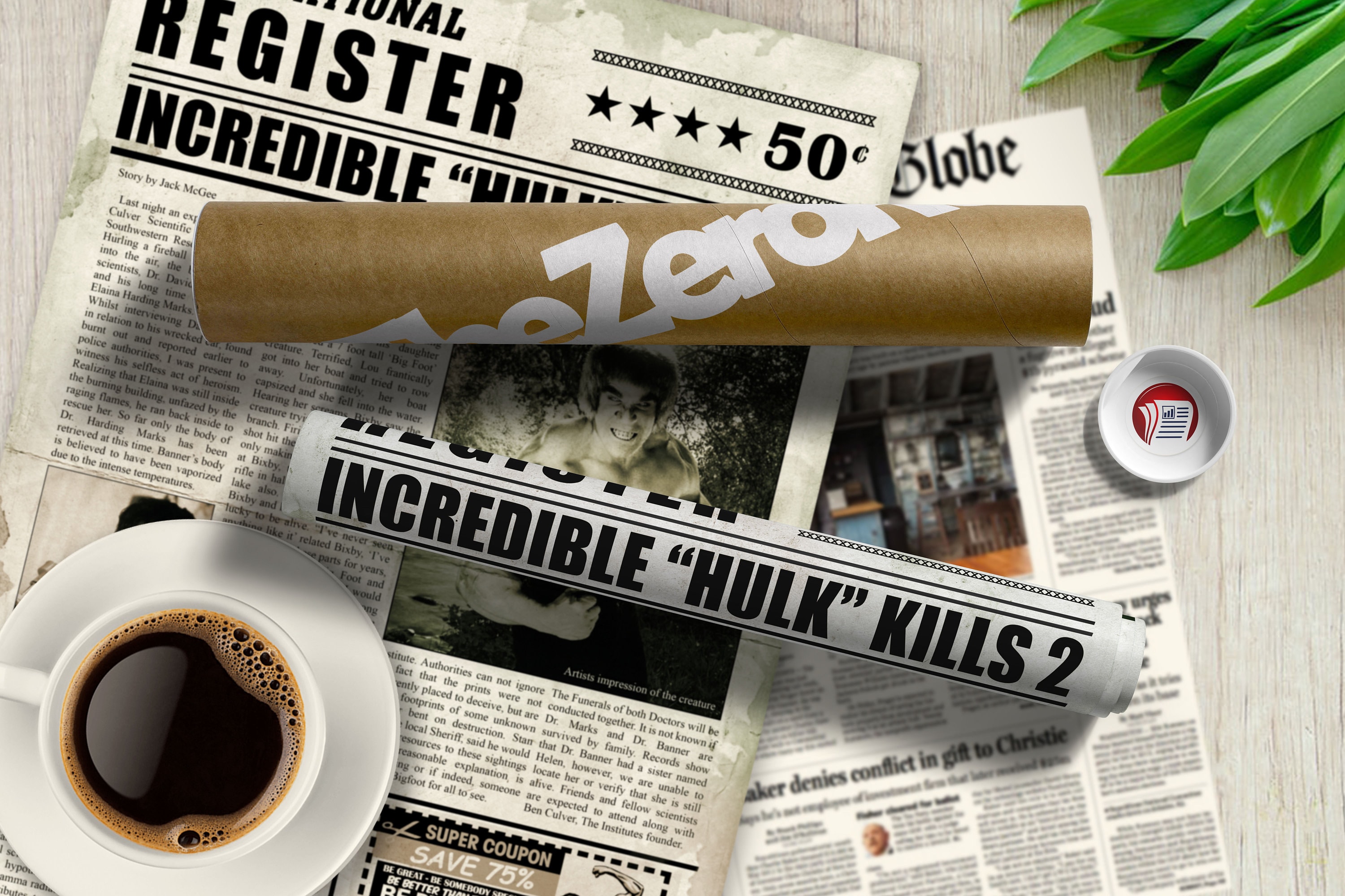 The Incredible Hulk-poster in krantenstijl - Bill Bixby / Lou Ferrigno -  Etsy België, image size:3000x2000