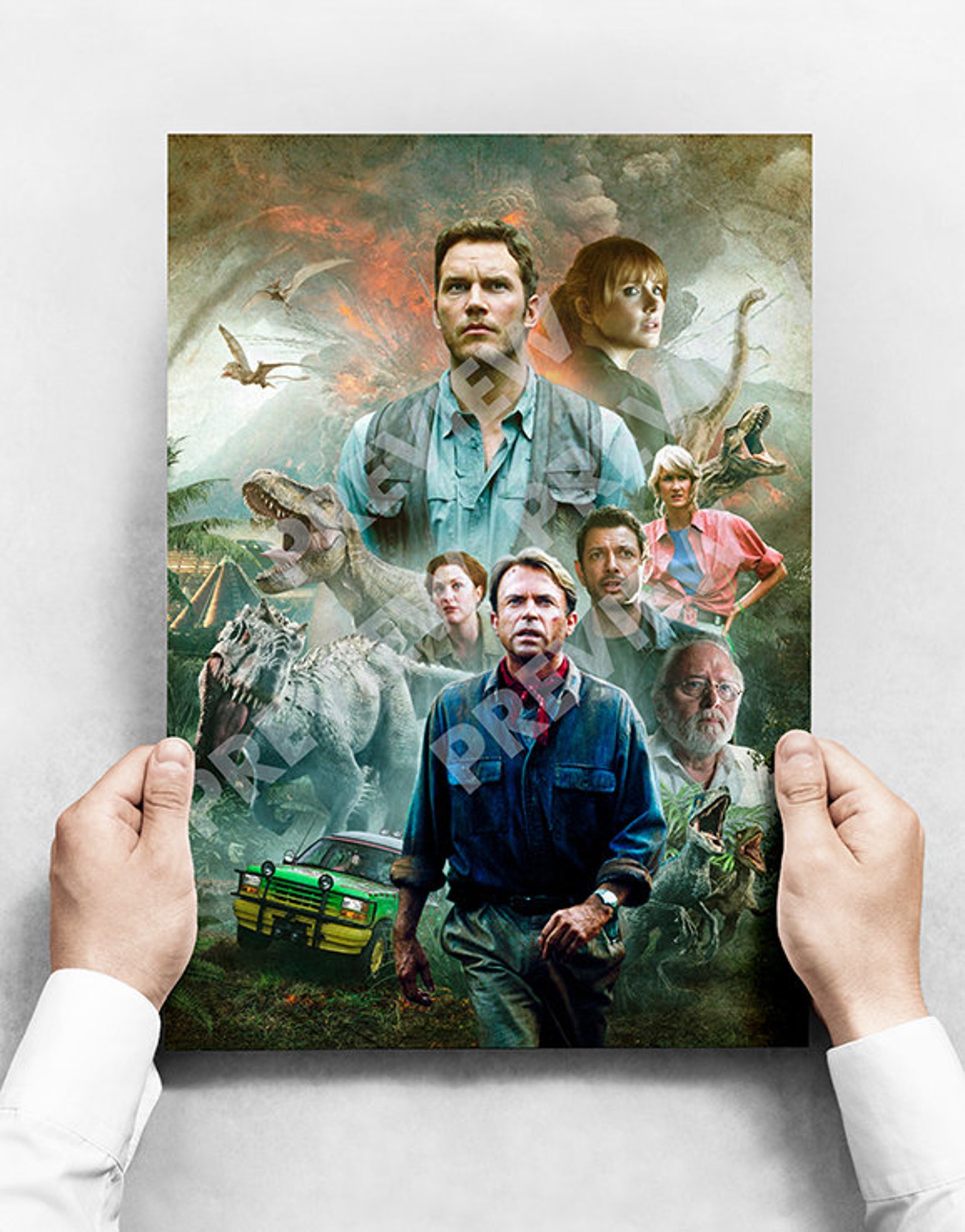 Juraasicpark / Jurassic World Montage - Fan Created A3 Poster - Etsy UK