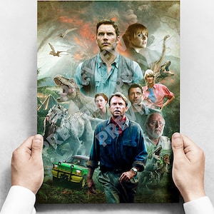 JuraasicPark / Jurassic World Montage -  Fan created A3 poster