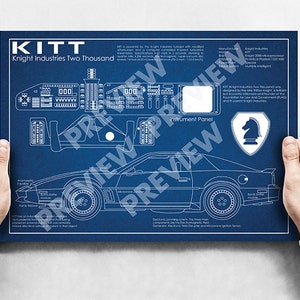KITT - Knight Industries Two Thousand - Knight Rider Blueprint Schematic