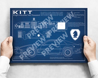KITT - Knight Industries Two Thousand - Knight Rider Blueprint Schematic