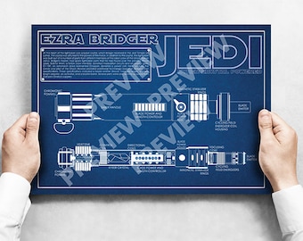 Ezra Bridger - Lightsaber Blueprint Schematic