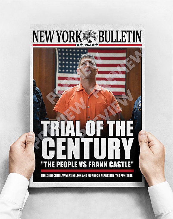 The Punisher - Faux Trial of the Century Newspaper / Print