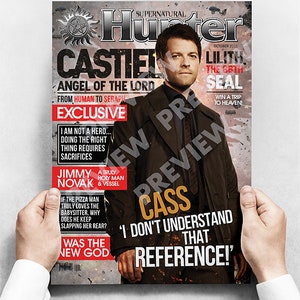 Castiel - Supernatural Faux Magazine Cover