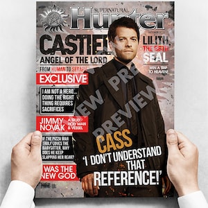 Castiel - Supernatural Faux Magazine Cover