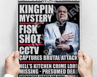 Kingpin Faux Newspaper - Fan Art