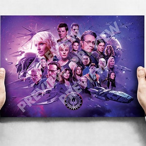 Battlestar Galactica - &quot;So Say We All&quot;   A3 Montage Poster