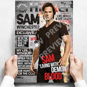 Sam Winchester - Supernatural Faux Magazine Cover