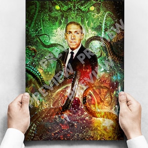 HP Lovecraft - Cthulhu Mythos Poster Druck