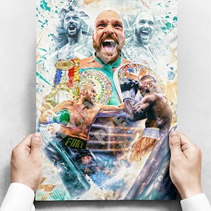 Tyson Fury - El Rey Gitano - Póster de boxeo tamaño A3