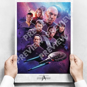 Star Trek The Next Generation - First Contact -Signed by Artist - CBS LICENSED Poster