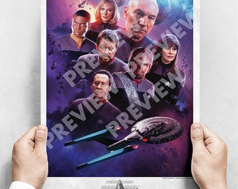 Star Trek The Next Generation - First Contact -Signed by Artist - CBS LICENSED Poster