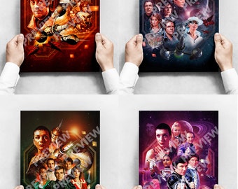 Blake&#39;s 7 Poster Pack x 4 - Series 1, 2, 3 & 4
