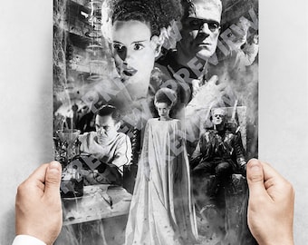 Bride of Frankenstein - A3 Poster - Boris Karloff / Classic Horror Monster