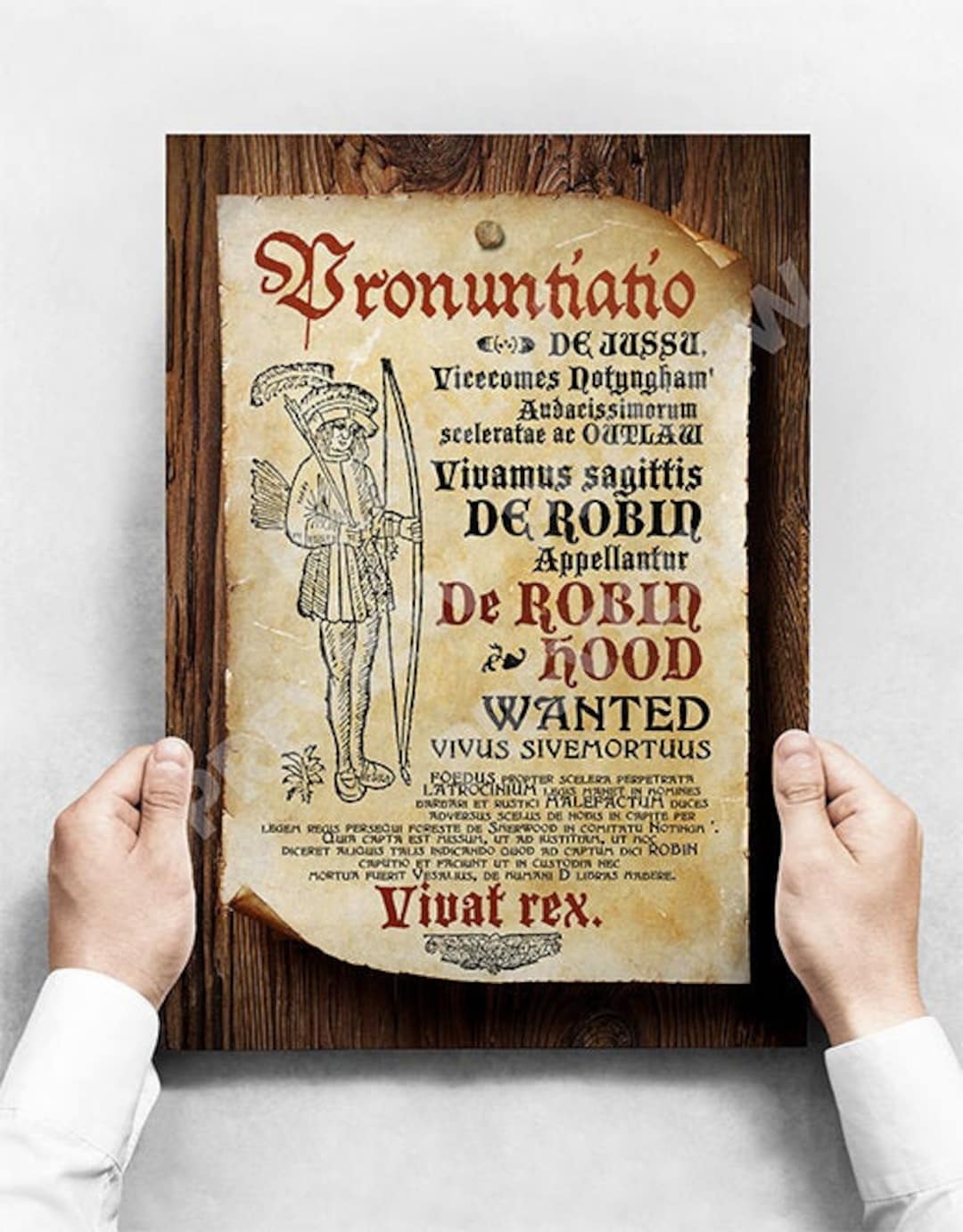 ロビンフッド指名手配ポスタープリント - ラテン文字 - Etsy 日本, image size:1080x1382