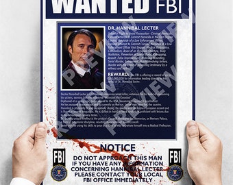 Hannibal 'Wanted Poster' - Original Artwork
