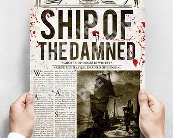 Dracula Inspired Fake Newspaper