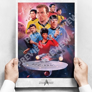 Star Trek La serie original - Póster con licencia de CBS Studios - Impresión de montaje