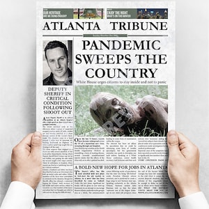 The Walking Dead Inspired Fake Newspaper / Print