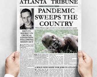 The Walking Dead Inspired Fake Newspaper / Print