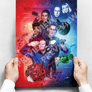 Red Dwarf Cast Montage - A3 Poster Print