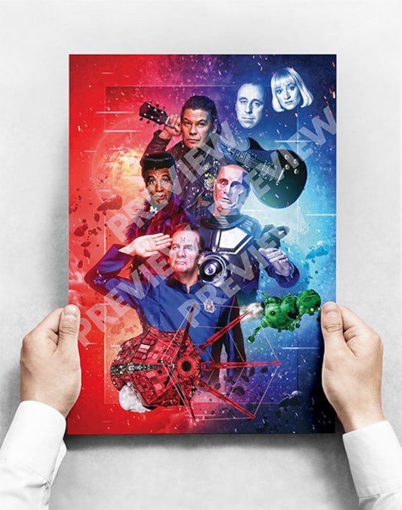 Red Dwarf Cast Montage  - A3 Poster Print