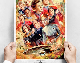 Star Trek Voyager - 25th Anniversary Print  CBS LICENSED