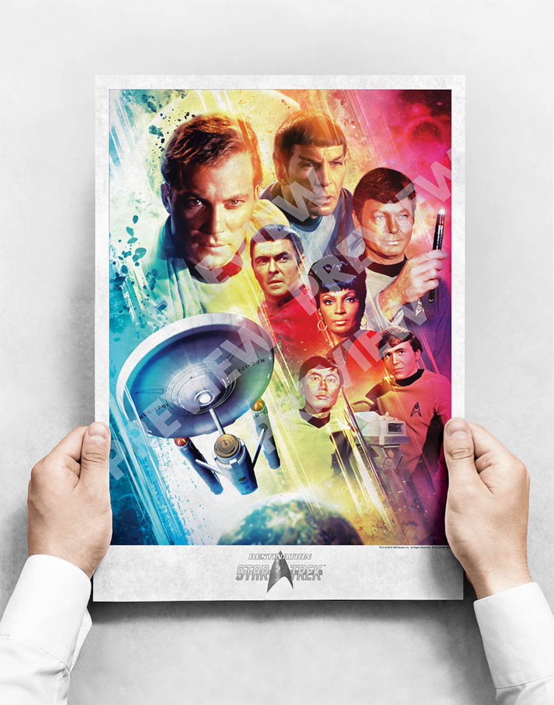 Star Trek the Original Series Poster USS Enterprise NCC1701 Art