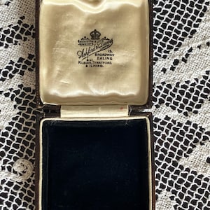 Scatola di presentazione per gioielli in velluto marrone in stile Art Déco, custodia in velluto per gioielli, collana, anello e bracciale, chiusura antica da gioielliere