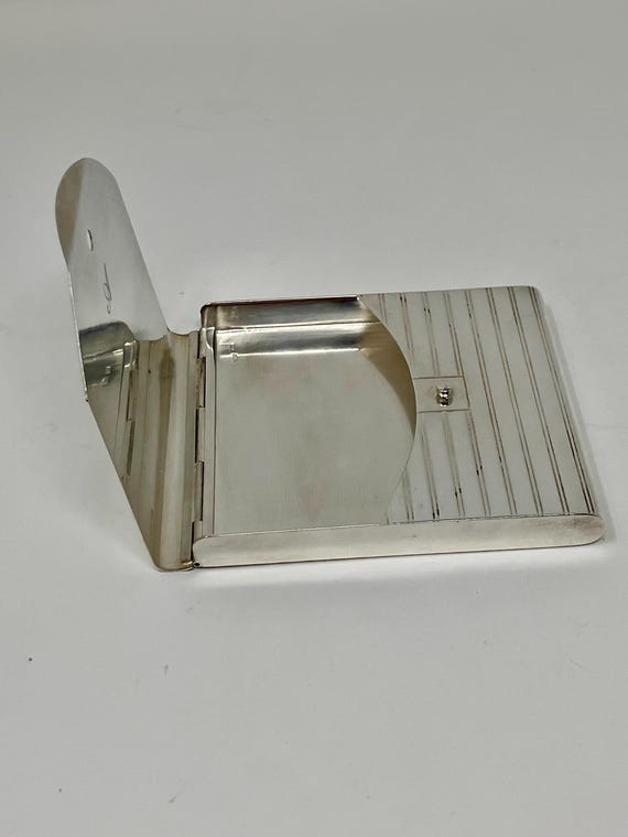 Vintage Monogrammed “A” 152 gms 800 Silver Fine Quality Antique Art Deco  Engraved Cigarette Case Vtg