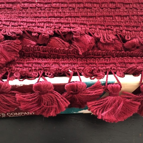 PerYard 1//2/" Chinese Red French Gimp Trim Sewing Pillow Trim Lamp Shade Trim NEW