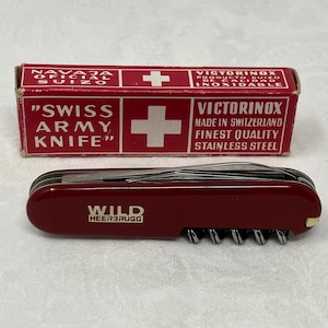 Vintage Wild Heerbrugg Victorinox Swiss Army Knife Pocket Promotional Box