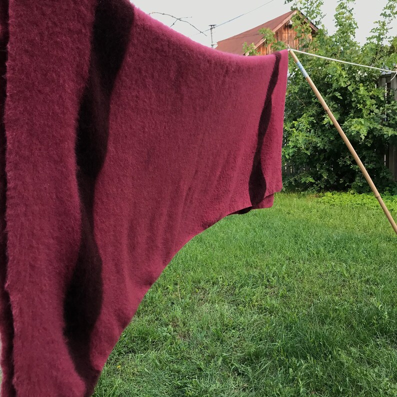 4 Point Blanket Vintage Pt Double Queen Hudson Bay Stripe England Hudson/'s Burgundy Wine All Wool