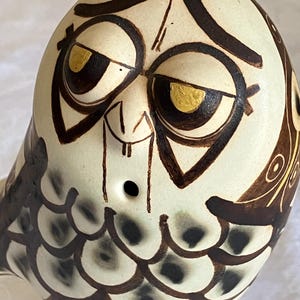 Vintage Strawberry Hill 8.5” Owl Canadian Studio Art Pottery ceramic sculpture