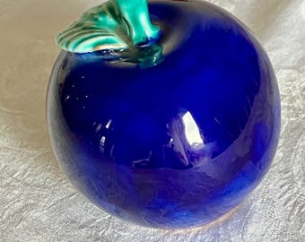 Vintage Zsuzsa Morvay Apple Art Pottery ceramic sculpture