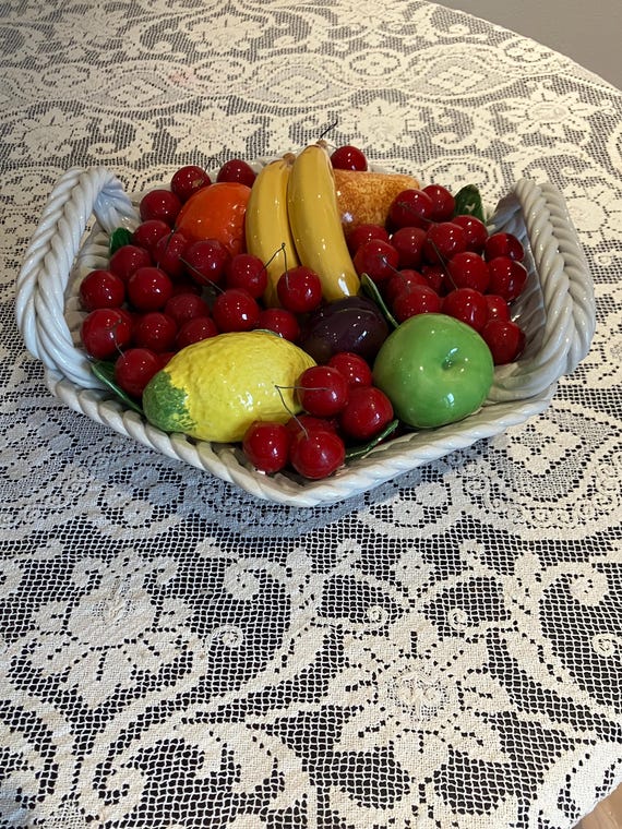 フルーツバスケットイタリア製陶器果物 イタリア製 陶器 フルーツ