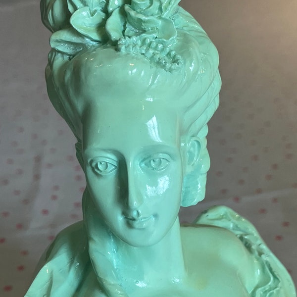 Juicy Couture Mint Green Marie Antoinette Figure Bust Statue Figurine