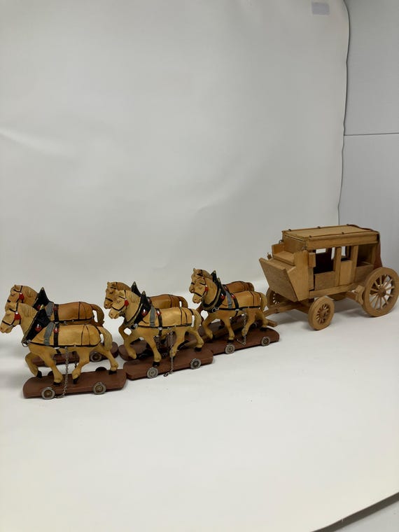 Antiguo carro de juguete vintage en miniatura de Elastolin Austria