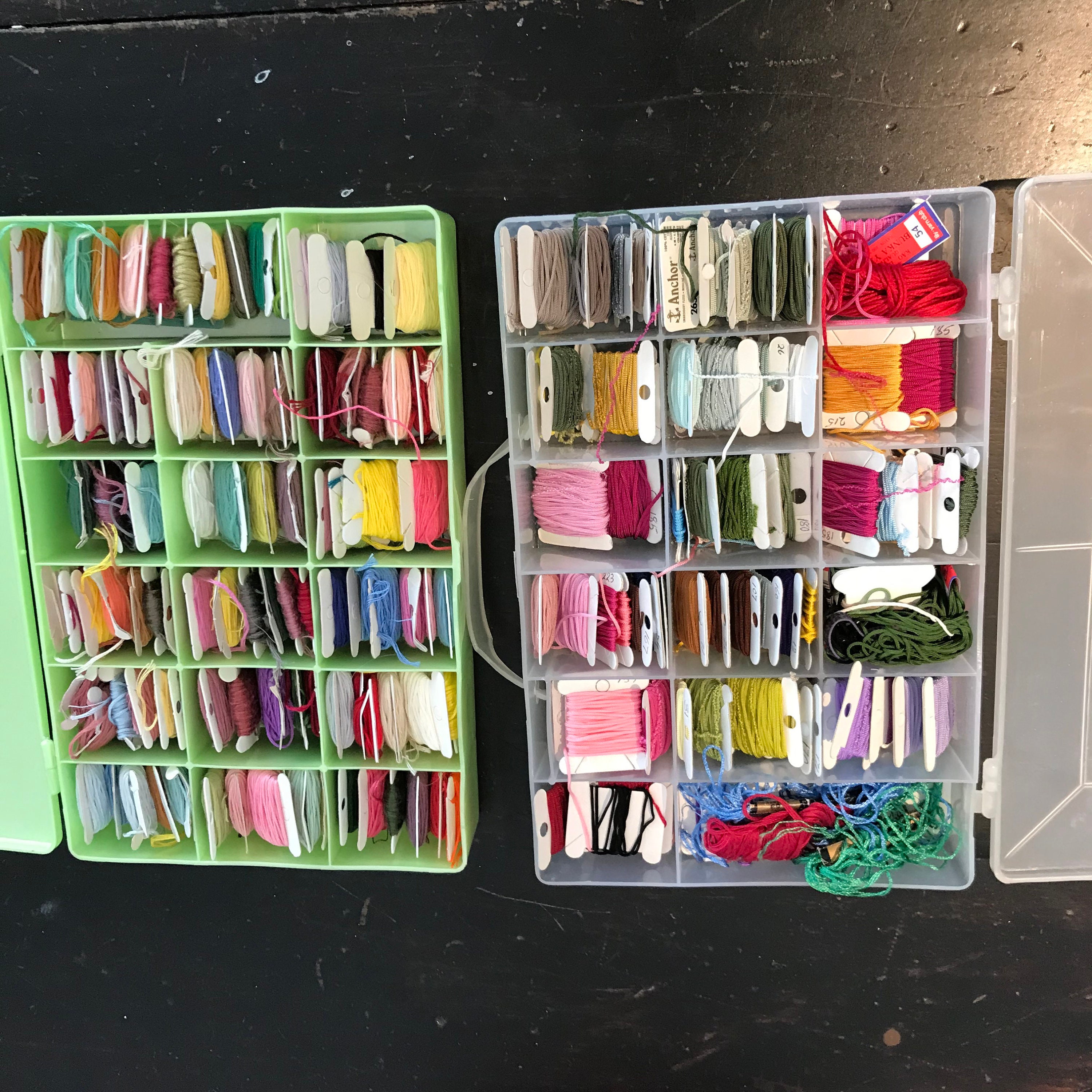 Embroidery Floss Case Organizer Lot of Two Needlepoint Thread Etsy