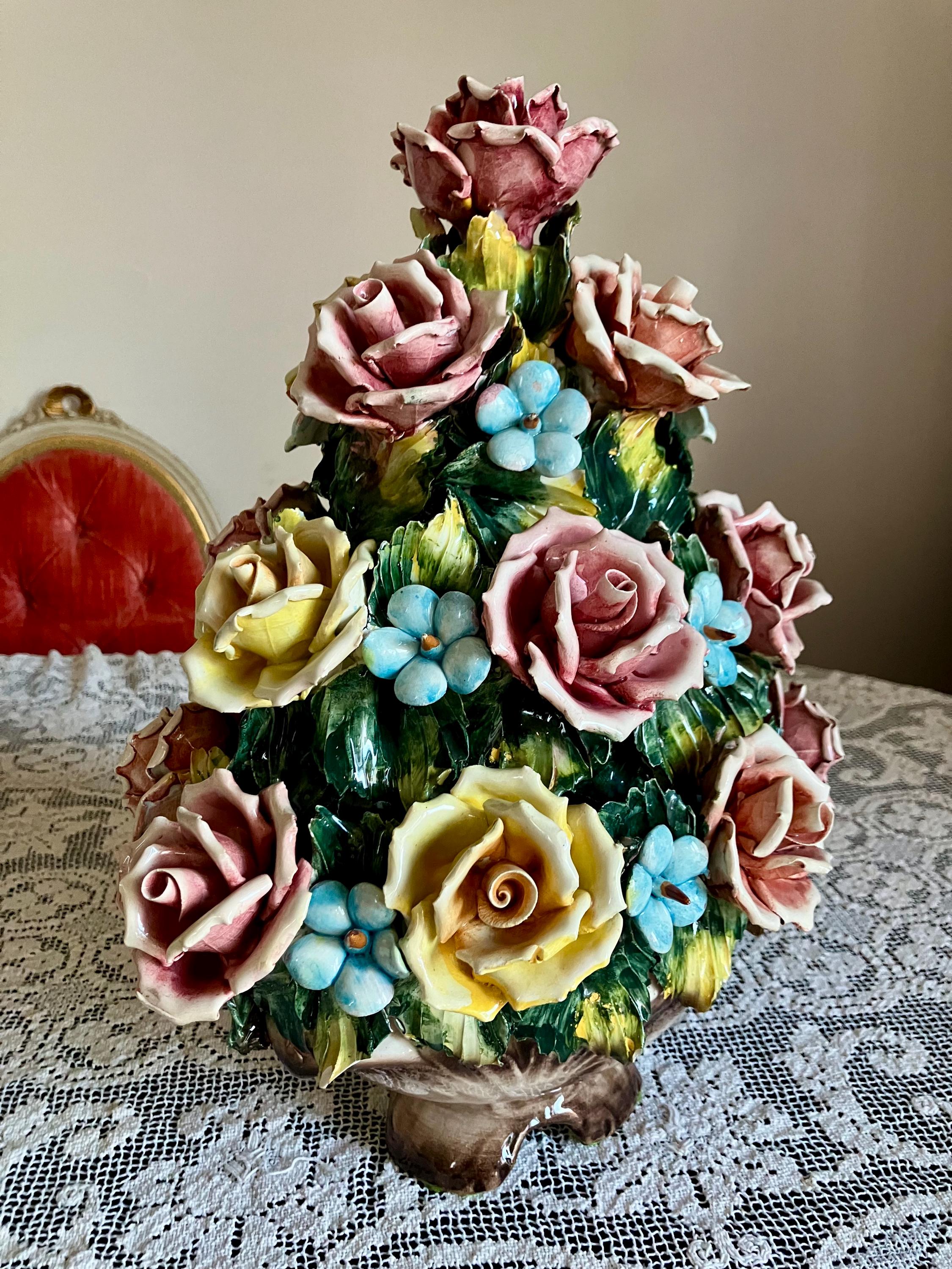Capodimonte Flower Baskets - Etsy Canada