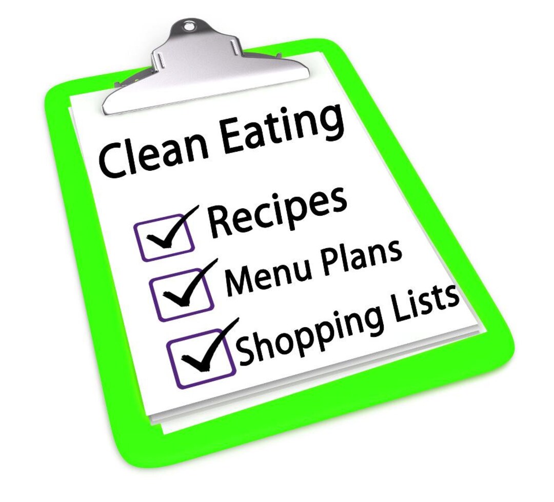 One Month of Regular Clean Eating Menu Plans With Recipes - Etsy