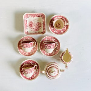 Villeroy and Boch tea set, pattern Burgenland Red