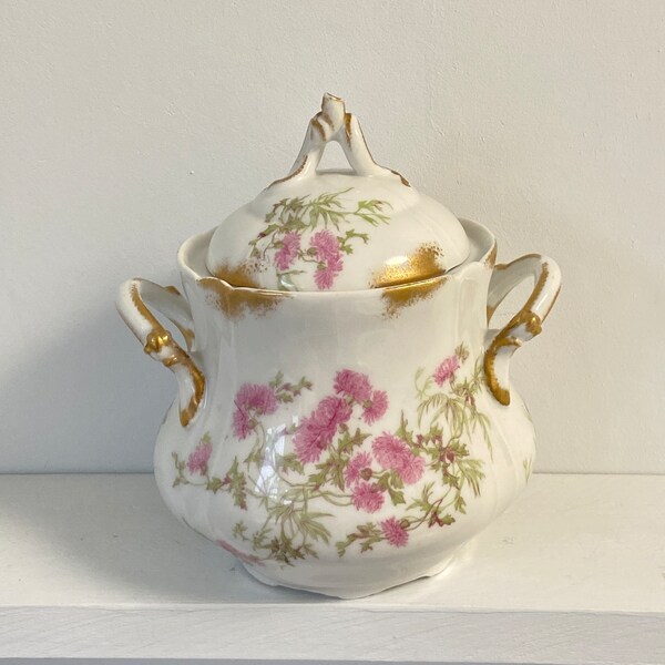 Floral Pop Sugar Bowl Black