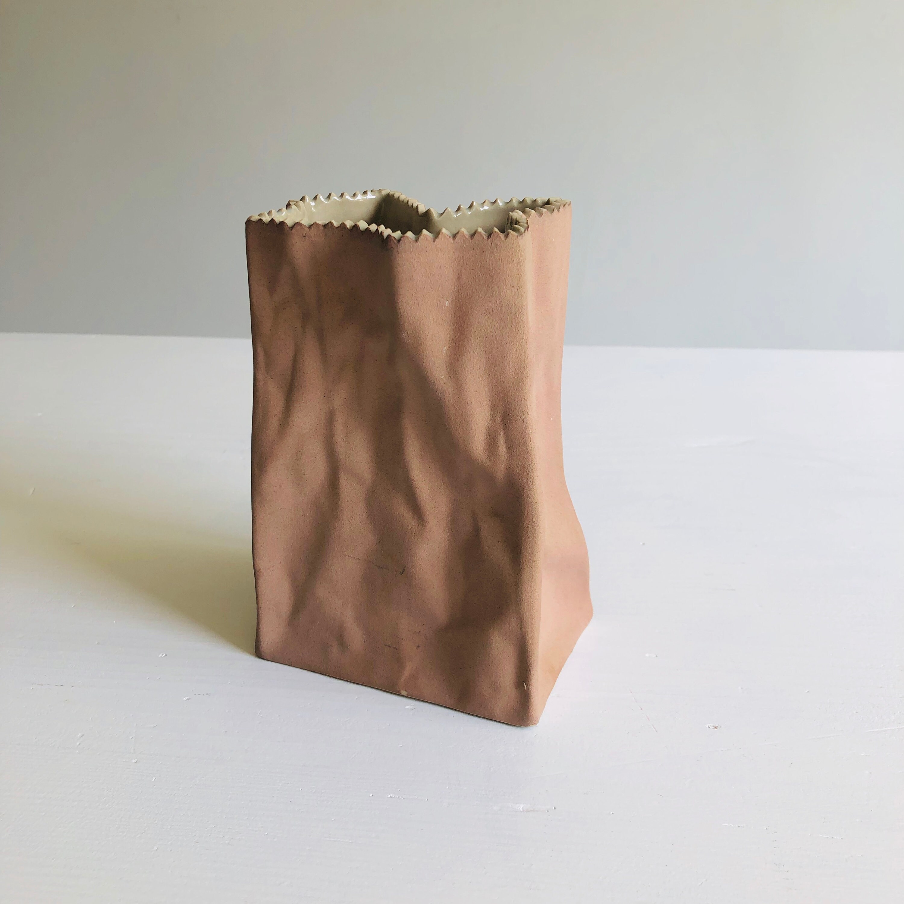 Rosenthal Tapio Wirkkala Do Not Litter Paper Bag Vase 15 5 Etsy